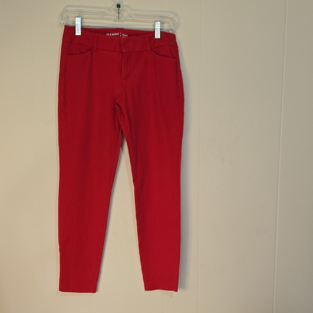 Skinny Pants Mid Rise Red Old Navy 2 Reg